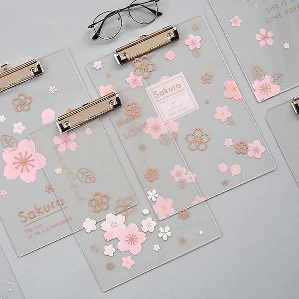 Starry Sky Series Writing Board Clip Kids Stationery A4 Paper Acrylic Pad Splint Transparent Feather Clipboard School Supplies