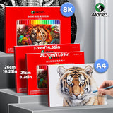 AOOKMIYA Marie's 30 Sheets A4/8K Colored Pencils Paper Pad with Oil-based,111lb/180g Sketchbook for Dry Media Oil Pastel,Sketch,Charcoal