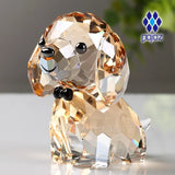 Crystal Dog Figurine for Birthday Gifts Chinese Zodiac Animal Art Craft Lucky Fortune Desktop Decor for Home Office Display