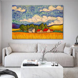 Modern 100% Hand Painted SunflowerOil Painting Reproduction Canvas Wall Art Unframed Paintings Wall Picture Artwork Unframed