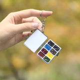 Mini Cat Pigment Box Pendant Watercolor Packaging Iron Box Portable Pigment Box Color Palette Hand Account Artifact