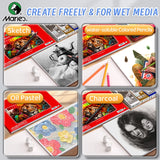 AOOKMIYA Marie's 30 Sheets A4/8K Colored Pencils Paper Pad with Oil-based,111lb/180g Sketchbook for Dry Media Oil Pastel,Sketch,Charcoal