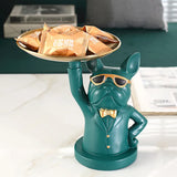 Originality Dog Tray Ornament Decoration Light Luxury Resin Storage Animal Candy And Fruit Plate Entrance Hall Reception