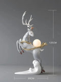 120cm Sculpture Creative Large Deer Statue Floor Decoration Living Room,Foyer,Sofa Side Lamp Ornament,Home Decor,Customized