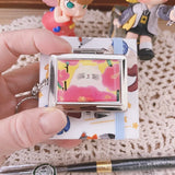 AOOKMIYA Empty Portable Watercolor Palette 12-grid Paint Box Mini Keychain Iron Box Paint Tray Student Travel Painting Art Supplies