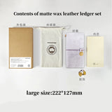 AOOKMIYA POTENTATE Fog Wax Leather Travel Watercolor Book 100% Cotton Pulp Watercolor Paper Kraft Cover Painting Portable Art Supplies