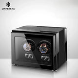 Wooden Watch Winder Box Storage Automatic Rotating Watch Box 9 Slots Led Shaker Luxury Inner Cortex Organizer Tray Holiday Gifts