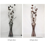 SOURA Nordic Red Floor Lamp Modern Art Flower Living Room Sofa Bedroom  Wedding LED Originality Decorative Standing Light