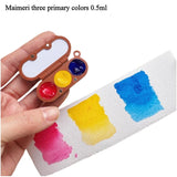 AOOKMIYA Mini Bread Stick Shape Watercolor Box with Palette 0.5ML 3-color Cute 3D Printing Paint Box Portable Painting Supplies