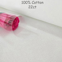 AOOKMIYA 100% Cotton Evenweave 32CT 28CT 25CT 22CT Cross Stitch Embroidery Canvas Fabric Cloth White Shiny Linen Flaxen Beige Brown Color