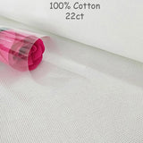 AOOKMIYA 100% Cotton Evenweave 32CT 28CT 25CT 22CT Cross Stitch Embroidery Canvas Fabric Cloth White Shiny Linen Flaxen Beige Brown Color
