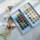 AOOKMIYA Japan Holbein Morandi 21-color Watercolor Sub-packaging Antique Color Matching Advanced Gray Nail Paint Painting Supplies