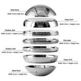 Stainless Steel Dishes and Tableware Set 7-Piece Set for Home and Commercial Creative Spherical Gift Box for Gift Giving