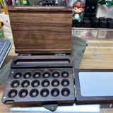 AOOKMIYA Ins Style Handmade Walnut Paint Box 18 Colors Watercolor Travel Box Round Hole Palette Ceramic Square Hole Painting Toolbox  AOOKMIYA.COM