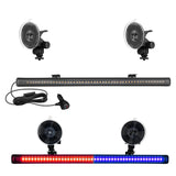 Automobile parts 48LED Car Strobe Lights Windshield LED Police Lights Truck Flash Warning Light 12V 24V Front Rear Emergency Lamps for Car