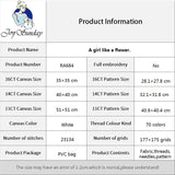 AOOKMIYA Joy Sunday Counted Cross Stitch Complete Kit DMC Embroidery Thread Figure Pattern 16CT 14CT 11CT Printed Fabric Home Decor