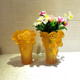 AOOKMIYA Exquisite Crafts 30CM Crystal Coloured Glaze Censers Home Gifts Glass Vases Aromatherapy Ornaments Home Decoration Accessories