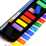 AOOKMIYA 12color Solid Watercolor Paint Not Easy To Waste Portable Durable Outdoor Sketching Travel Painting Illustration Design Manicure  AOOKMIYA.COM