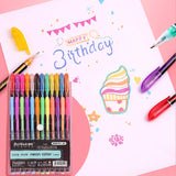 12-48 Colors Highlighter Set Fine Point Marker Pen Art Stationery Supplies for Doodling Scrapbooking Drawing Writing Sketching