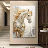 AOOKMIYA 1 piece 31.49*47.24 inches /80 cm *120 cm frameless modern retro Golden horse wall art painting