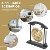 Desktop Gong - Feng Shui Brass Gong Desktop Ornament With Stand And Mallet, Delicate Chinese Home Decor Durable Double Dragon