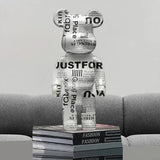 27cm/10Inches Graffiti Bear Figurine Home Decor Animal Abstract Ornament Storage Money Jar Modern Room Sculpture Table Decor