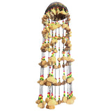 Fruit Shell Wind Chime Handmade Meditation Bells Outdoor Sound Healing Coconut Shell Oleander Wind Chimes Window Decoration