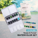 AOOKMIYA SeamiArt Watercolor Paint Solid Transparent Acuarelas Travel Hand Account Water Color Painting Illustration Art Supplies  AOOKMIYA.COM
