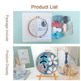 AOOKMIYA DIY Embroidery Kits For Beginner Craft Punch Needle Set Rug for Starter Kits with Stamped Sunflower Pattern Fabric Yarn Hoop