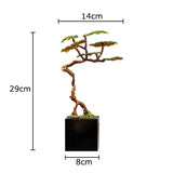 Creative Enamel Pine Tree Statue Desk Decoration Ornaments Metal Artwork Modern Crafts Pine Tree Sculpture Room Aesthetics Decor