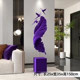 AOOKMIYA ART+ Creative Gifts Home Decor Creative 150CM Flocking Feather Statues Floor Decor Nordic Living Room Large Sculpture Bluetooth Speaker Art Ornament