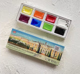 AOOKMIYA Russian White Night New Pearl Watercolor Paint 8-Color Full Block Set Shining Artist Solid Paint Beginner drawing Art Supplies  AOOKMIYA.COM