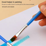 AOOKMIYA 10/20/50Pcs Painting Brushes Set Art Round Flat Hair Nylon Hair Paint Brush Pen for Oil Acrylic Watercolor School Art Supplies