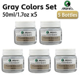 AOOKMIYA Marie's Fabric Paint 5 Bottles,50 ml/1.69oz,12 Different Colors,Vibrant,Permanent Textile Paint Kit for T-shirts,Shoes & Crafts.