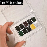 AOOKMIYA ROSA New 10 Color Precipitated Watercolor Pigments 10ml Tube Master Watercolor Paint Student Artist Painting Supplies