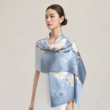 100% Silk Scarf Women Print Hangzhou Handkerchief Pure Silk Neckscarves Luxury Bufandas Silk Shawl  2025 Long Scarf