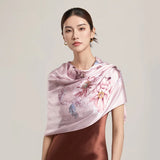 100% Silk Scarf Women Print Hangzhou Handkerchief Pure Silk Neckscarves Luxury Bufandas Silk Shawl  2025 Long Scarf