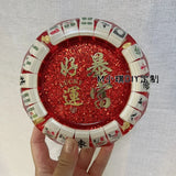 AOOKMIYA ART+ Creative Gifts DIY personalized customization Mahjong large size ashtray Drop glue finished product handmade fortune creative gift bedroom