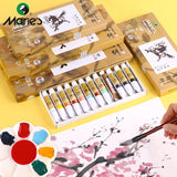 AOOKMIYA Marie's Chinese Painting Pigment 12/24/36 Colors 5ml/Tube,Watercolor Sumi Painting for Adults,Gift for Thanksgiving&Christmas