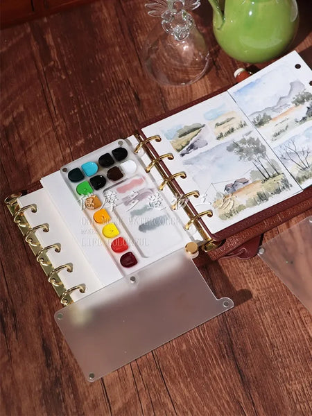 Yimole Design Art Student Watercolor Palette Outdoor Sketching Watercolor Box Students Watercolor Supplies