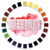 AOOKMIYA Paul Rubens Artist Watercolor Paint Set, Vibrant Colors Great Lightfastness, Perfect Travel Professional Watercolor Set AOOKMIYA.COM