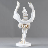 Elegant Angel Girl Floor Sculpture Stylish Statue Angel Home Decor Figurine Standing Ornaments for Living Room with Lighting