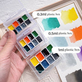 AOOKMIYA Winsor & Newton New Replica 8-color Watercolor Paint Subpackage 0.3/0.5/1ML Professional Artist Painting Watercolor Art Supplies