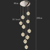 Modern home decoration crystal chandelier, stair Pendant lamp, living room Pendant lights, interior lighting