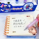 36pcs Stitch Gel Pens Cartoon 0.5mm Black Stationery Cute Student Signature Rotary Pen Writing Tools Children'S Birthday Gift