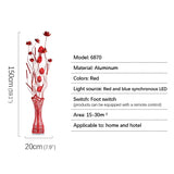 SOURA Nordic Red Floor Lamp Modern Art Flower Living Room Sofa Bedroom  Wedding LED Originality Decorative Standing Light