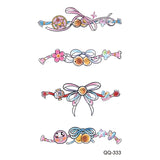 AOOKMIYA Small Waterproof Temporary Tattoo Sticker Colorful Leaf Flower Elephant Dolphin  Art Wrist Neck Women Kids Fake Mini Tatoo