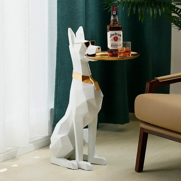 Artistic Large Dog Sculpture 102CM Home Decor Gentleman Pet Statue Living Room Centerpiece Decoración Hogar Buddha Statue