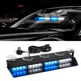 Automobile parts 16 LED Car Strobe Warning Light Assembly Front Windshield Emergency Lamp Yellow White Red Blue For Vehicles Trucks Waterproof