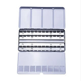 Art Metal Watercolor Tin with Fold-Out Palette, Large Watercolor Tray Palette with 52 Empty Watercolor Half pan for Artist